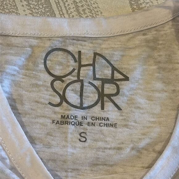 Chaser Women’s Sheer White Tank Top with Metallic Gold Heart - Size S - Picture 7 of 8